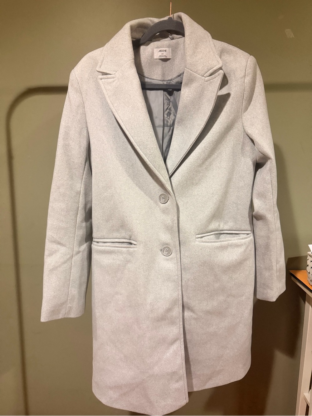 Ardene Light Gray Single-Breasted Trench Coat